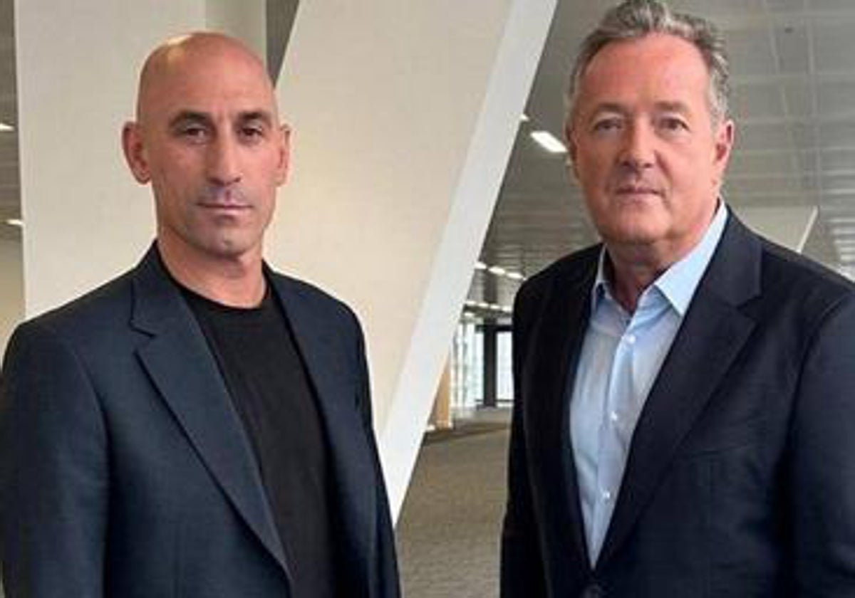 Rubiales y Piers Morgan, autor de la entrevista