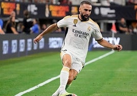 Carvajal sufre una lesión muscular y no jugará el derbi
