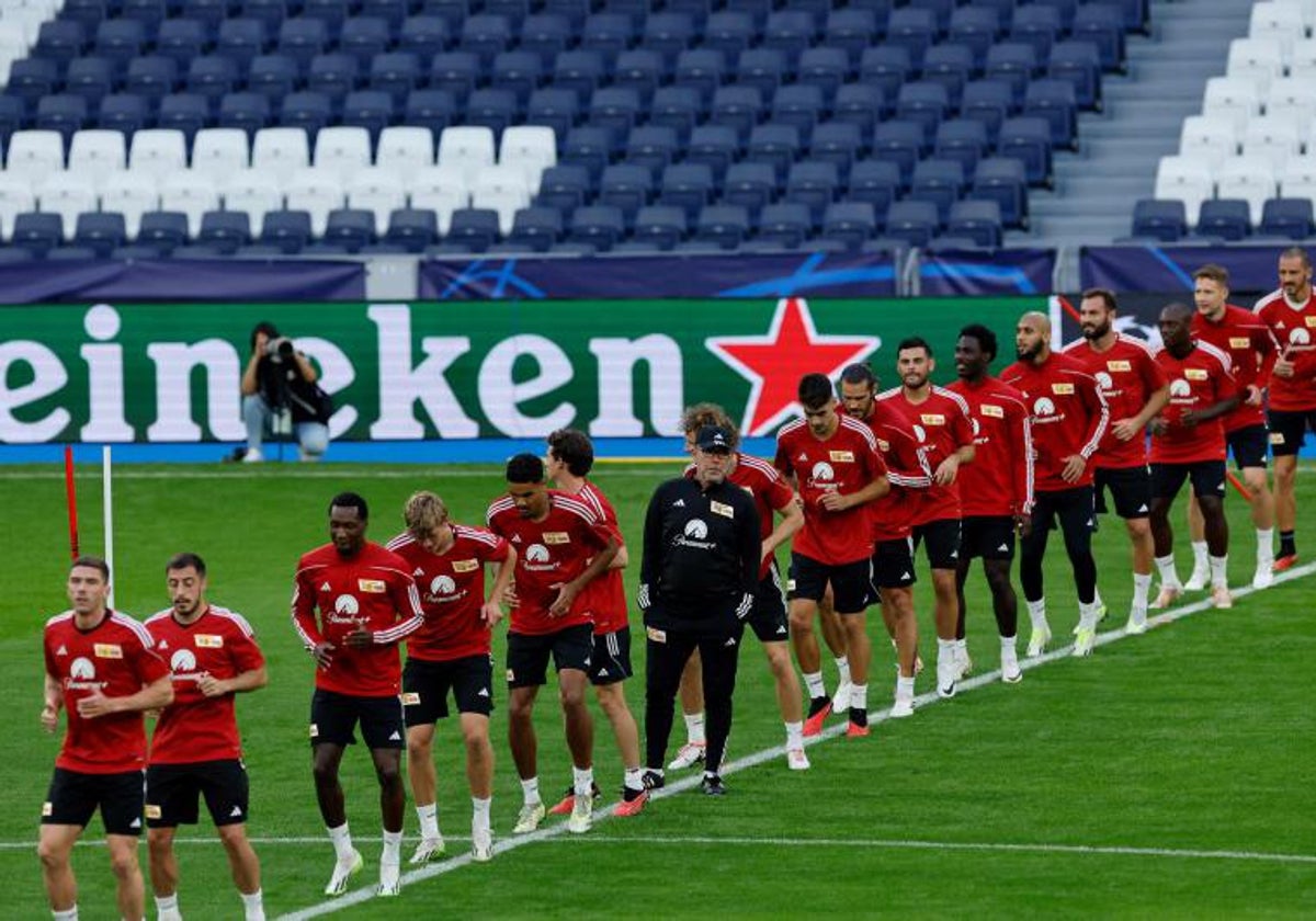 Entrenamiento del Unión Berlín previo al partido con el Real Madrid