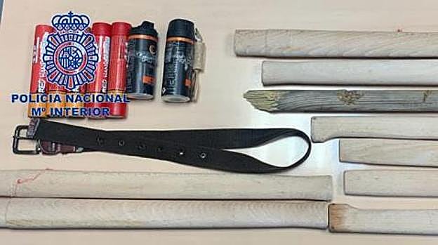 Material intervenido por la Policía Nacional