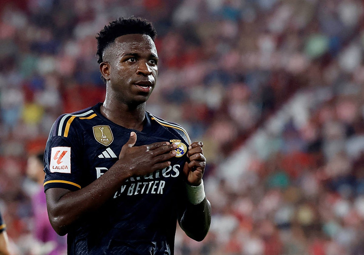 Vinicius, en un partido con el Real Madrid