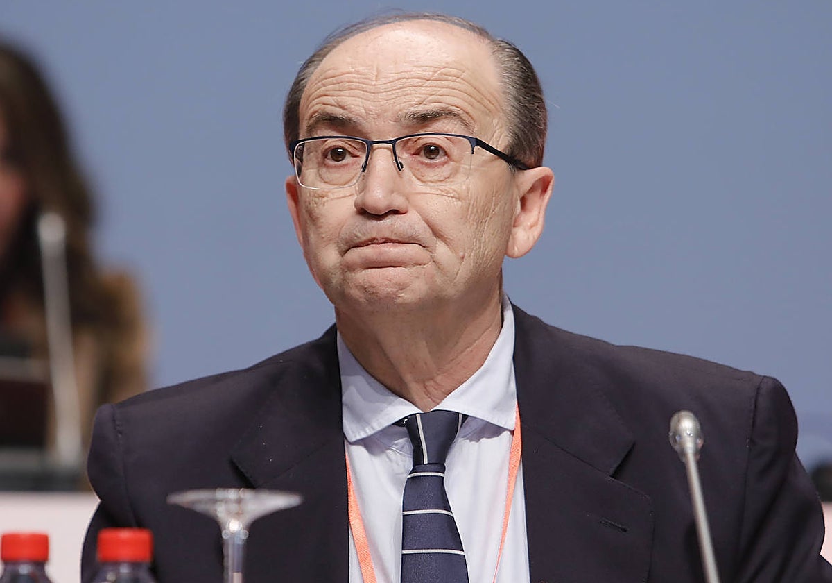 José Castro, presidente del Sevilla, en una imagen de archivo de la Junta General Ordinaria de Accionistas de diciembre de 2022