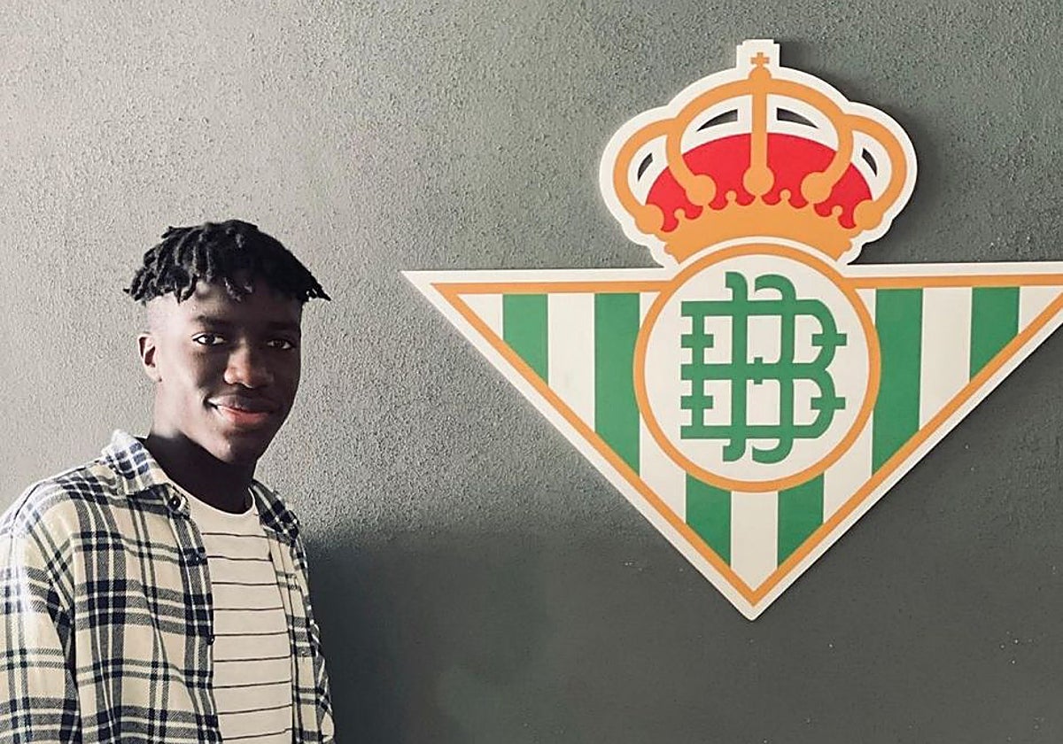 Assane, cuando fue fichado por el Betis de categoría juvenil