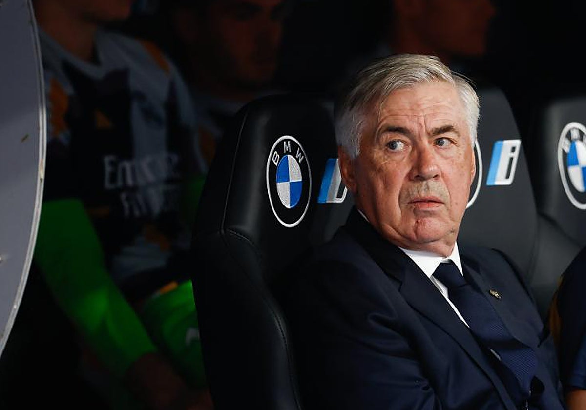 Carlo Ancelotti, durante el Real Madrid-Osasuna
