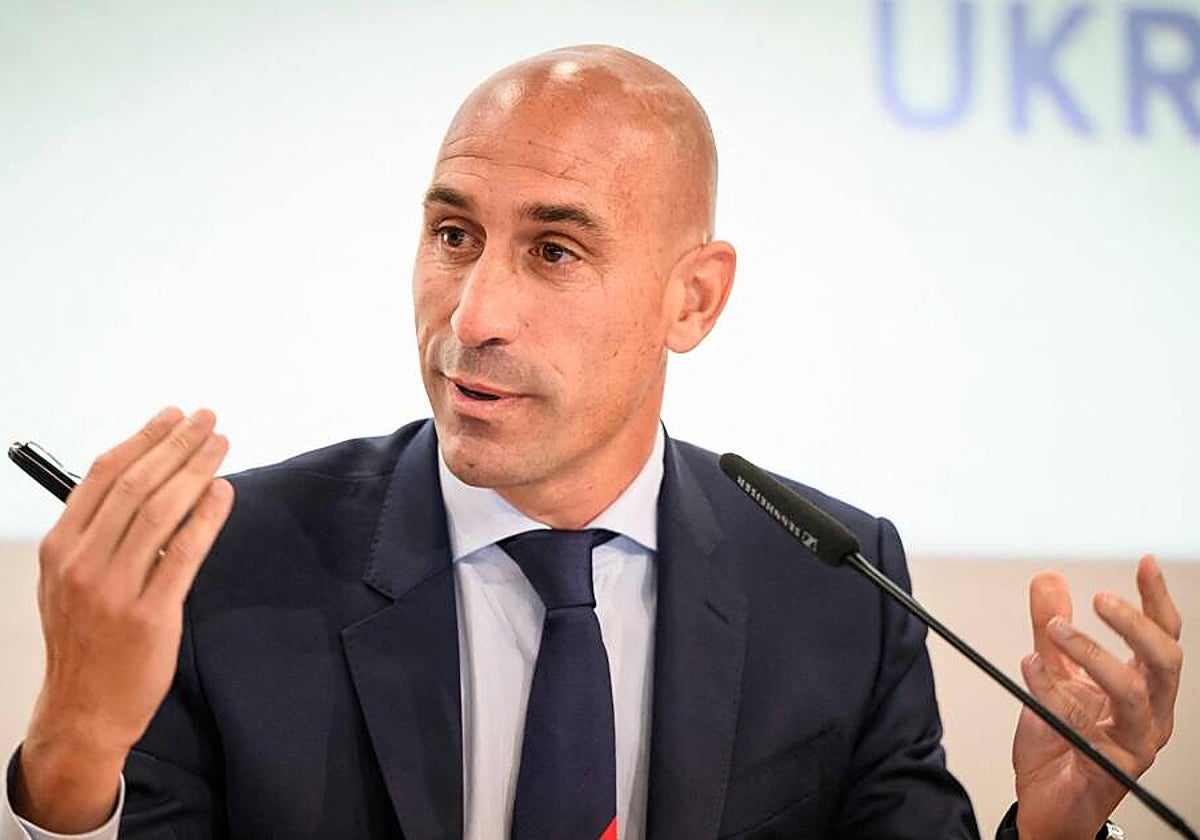 Rubiales durante un acto de la Federación