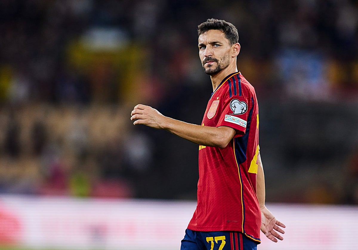 Jesús Navas, durante el España - Escocia