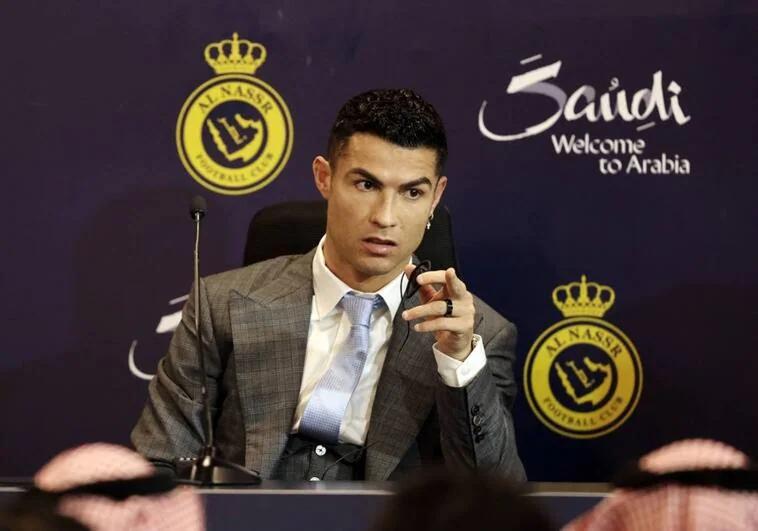Cristiano Ronaldo at Arab press conference