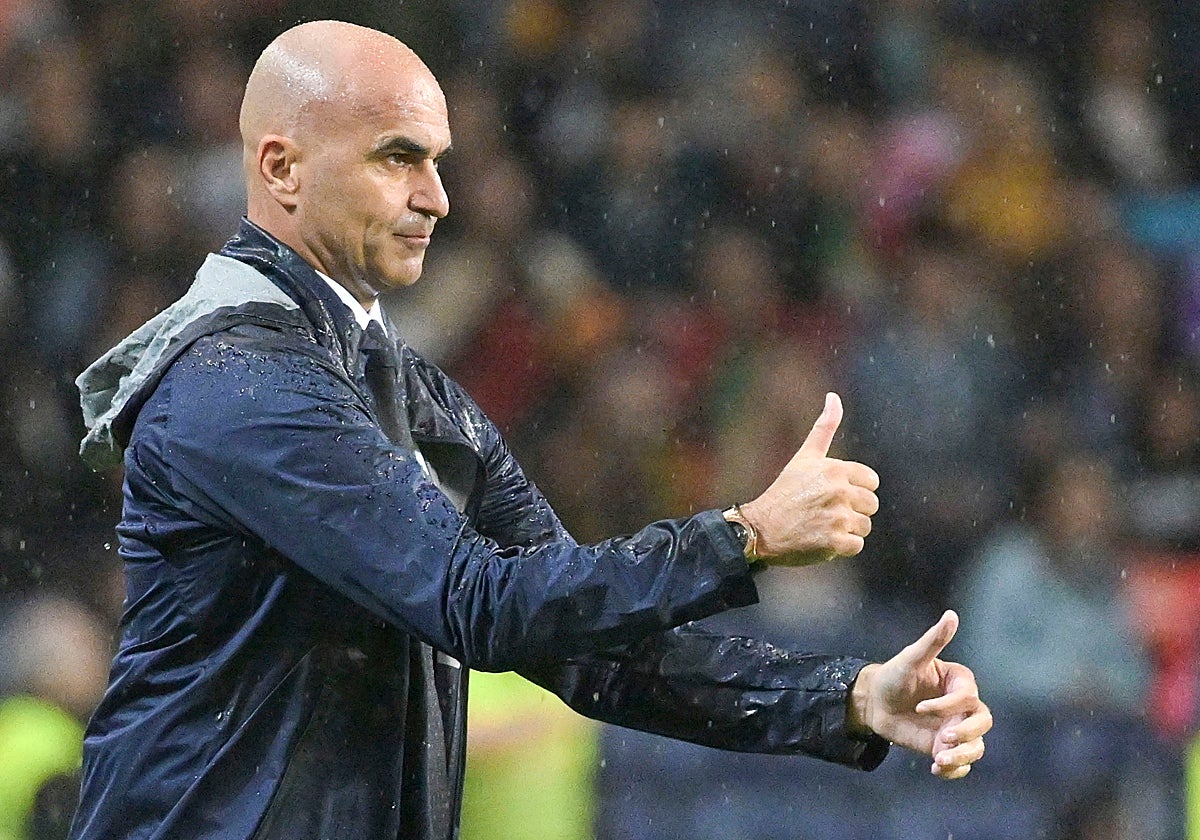 Roberto Martínez, en el Portugal-Eslovaquia