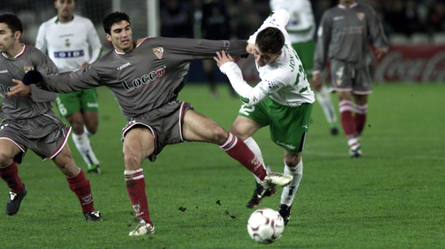 José Antonio Reyes, durante un Racing de Santander - Sevilla de la temporada 2003-04