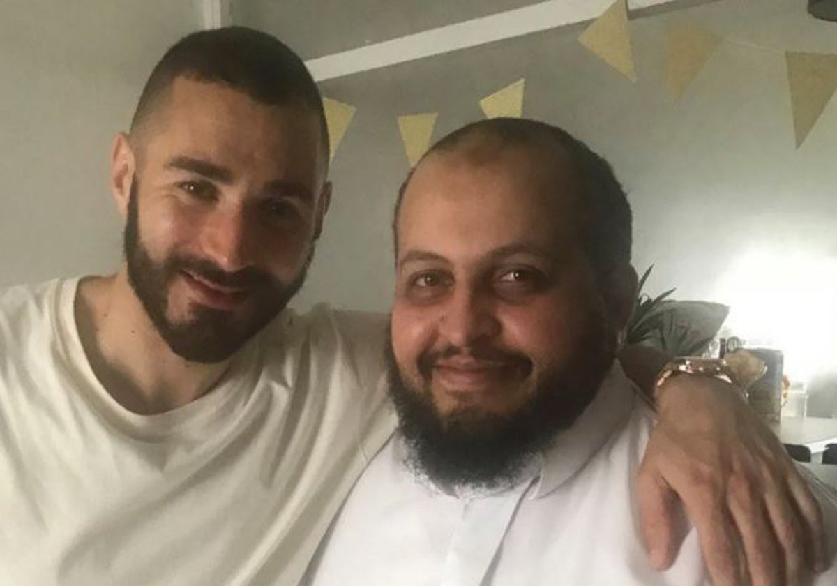 Karim Benzema junto al Imán radical Nourdine Mamoune