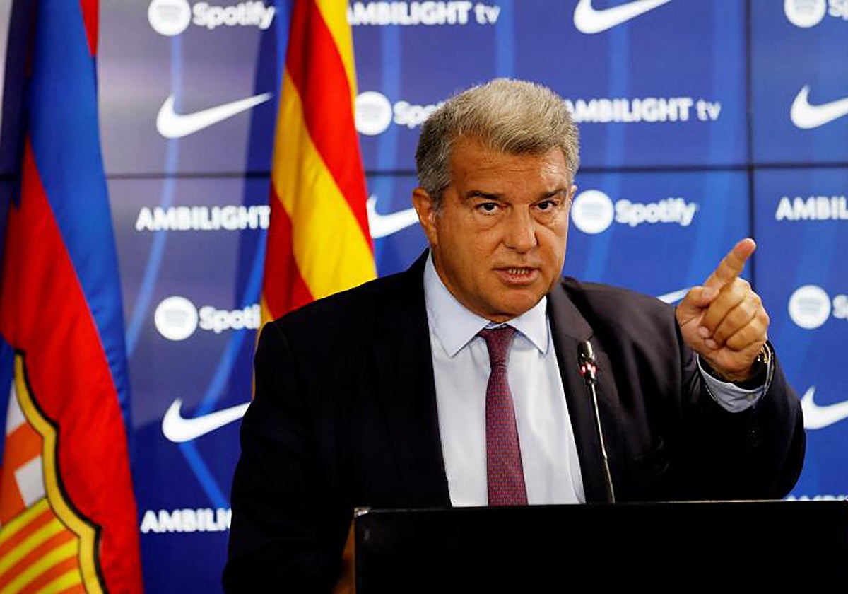 Joan Laporta se ha dirigido este sábado a los socios de manera telemática