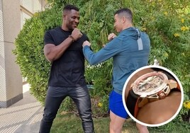CR7 le regala un reloj de más de 100.000 dólares a Ngannou antes de su combate con Tyson Fury