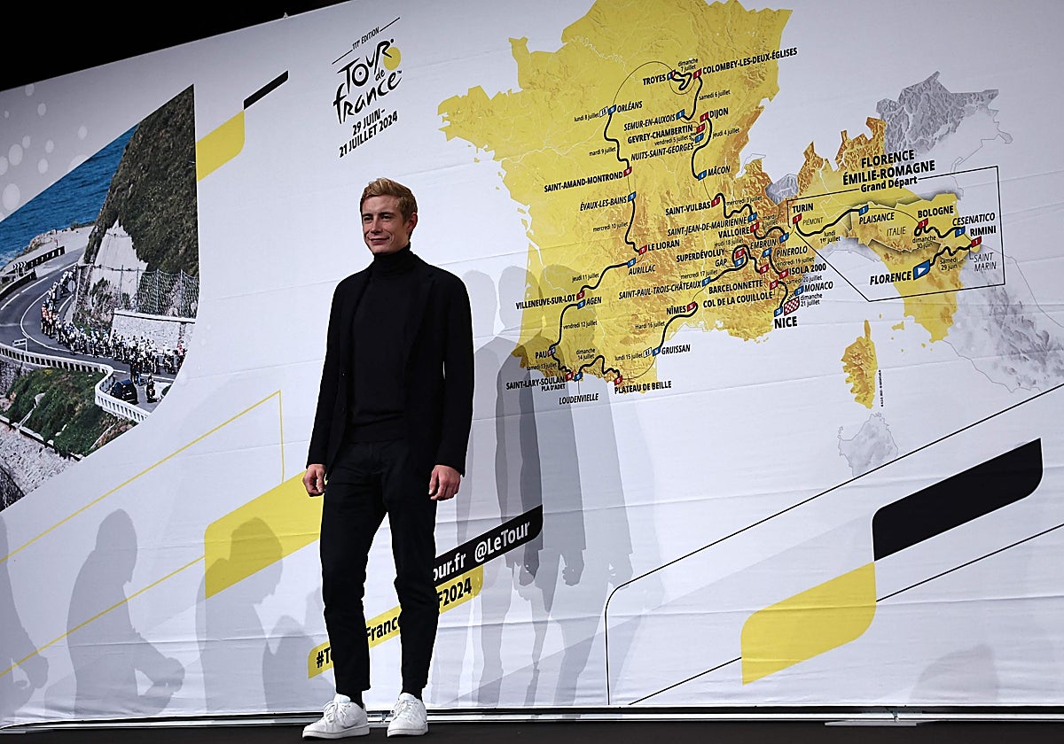 Vingegaard, ganador del Tour de este año, en la presentación de la edición de 2024