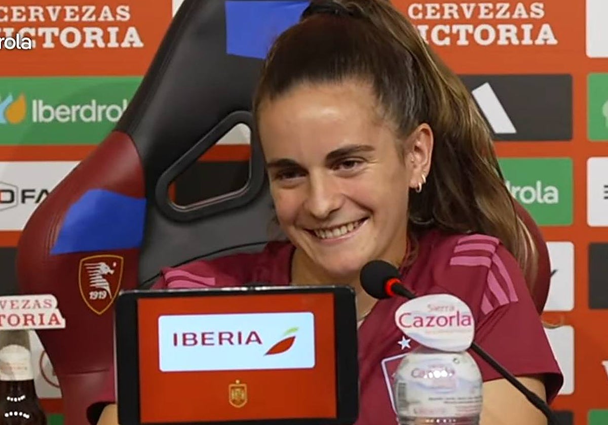 Tere Abelleira, durante la rueda de prensa