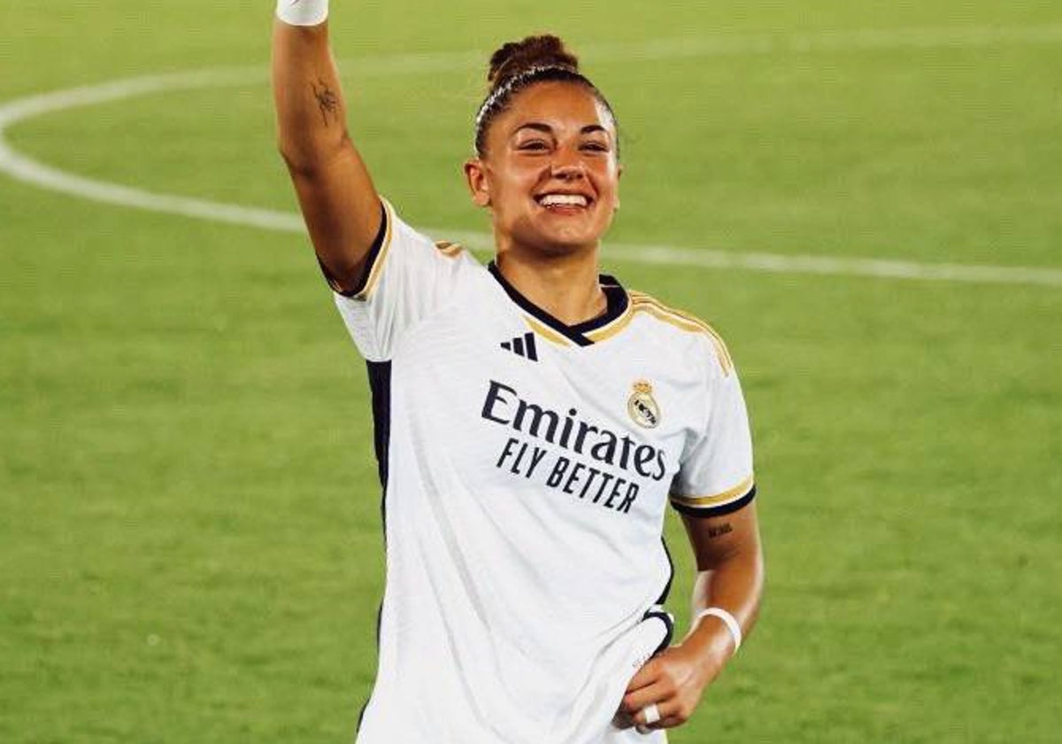 Carla Camacho, en un partido con el Real Madrid