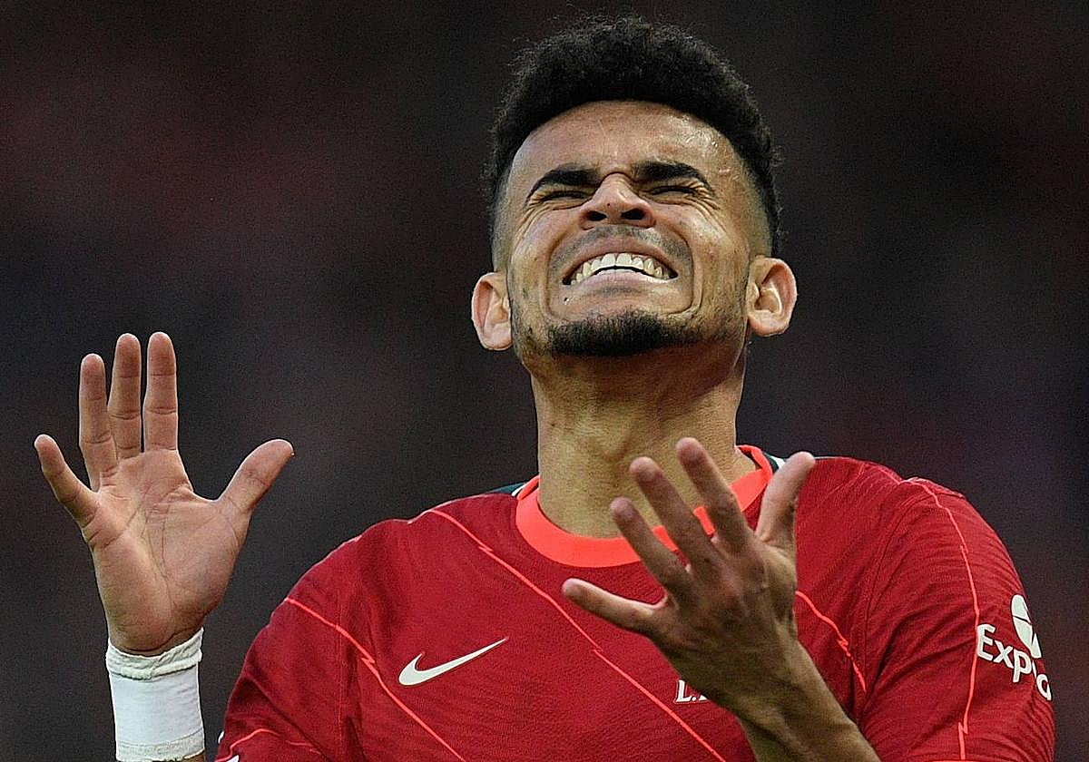 El futbolista colombiano del Liverpool, Luis Díaz