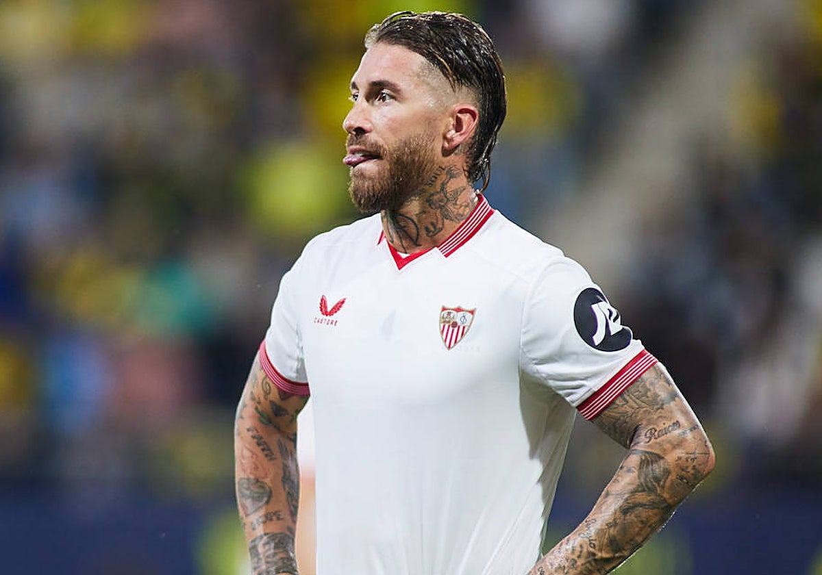 Sergio Ramos, durante el Cádiz - Sevilla de la pasada semana