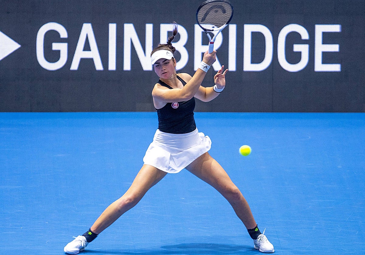 Marina Stakusic, en el duelo disputado el miércoles ante Rebeka Masarova