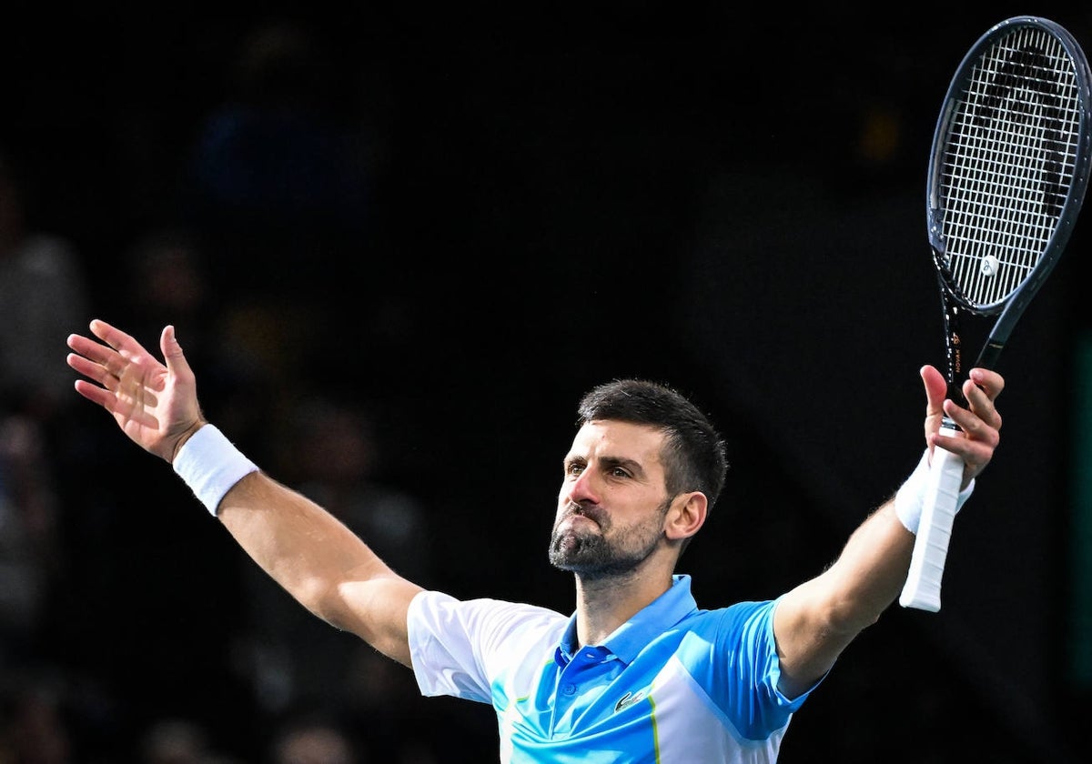 Djokovic celebra el título en París, el pasado 5 de noviembre