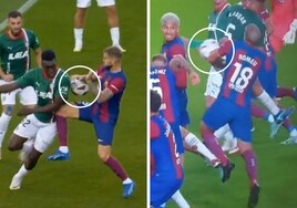 ¿Por qué no son penalti las manos dentro del área del Barça?