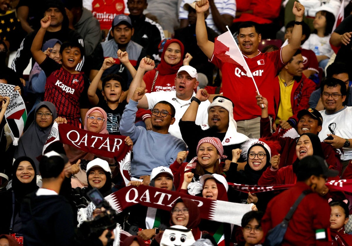 Aficionados de Qatar durante el pasado Mundial