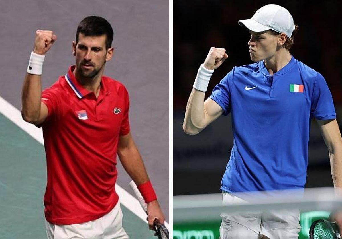 Djokovic y Sinner en cuartos de la Davis