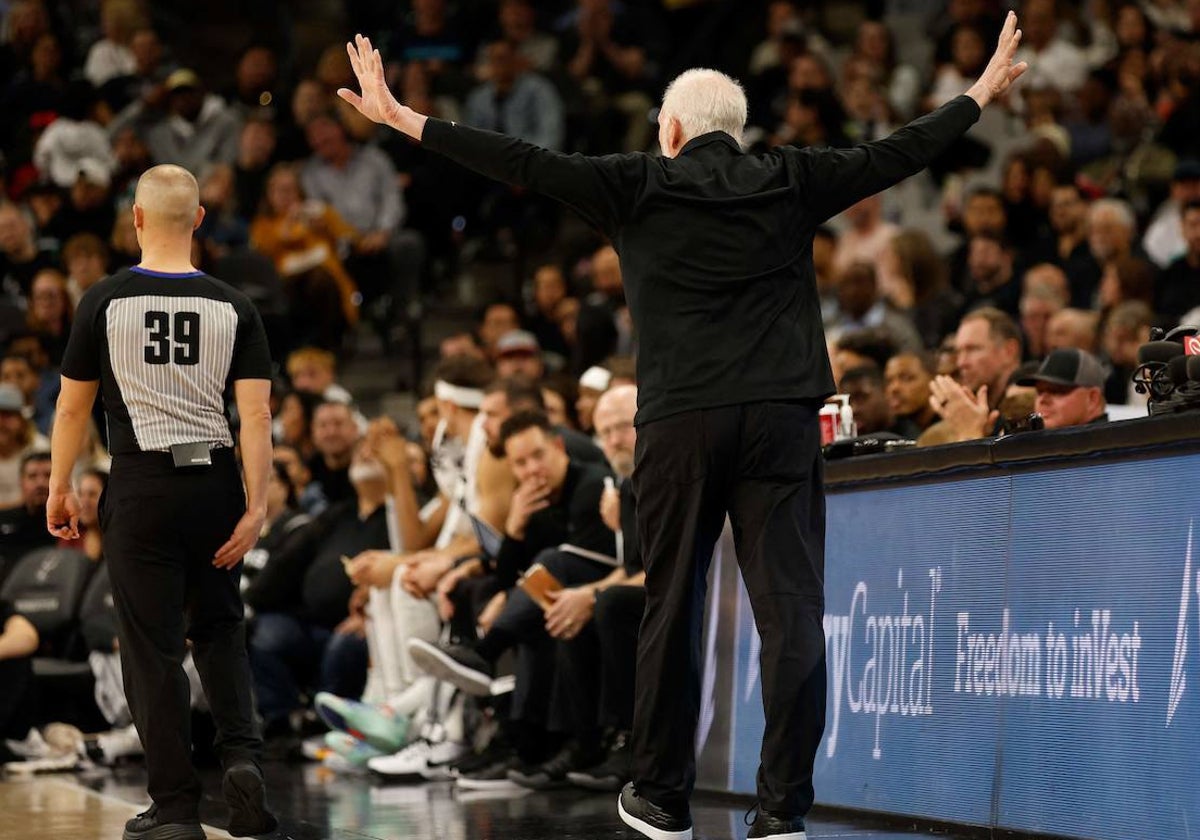 Popovich, en el partido ante los Clippers