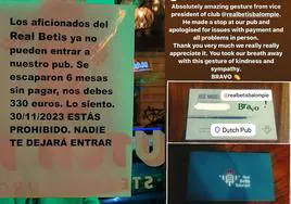 López Catalán solventa el impago de unos aficionados del Betis en un pub de Praga