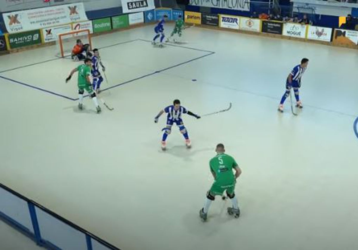 Imagen del partido entre el Club Patí Voltregà y el Deportivo Liceo