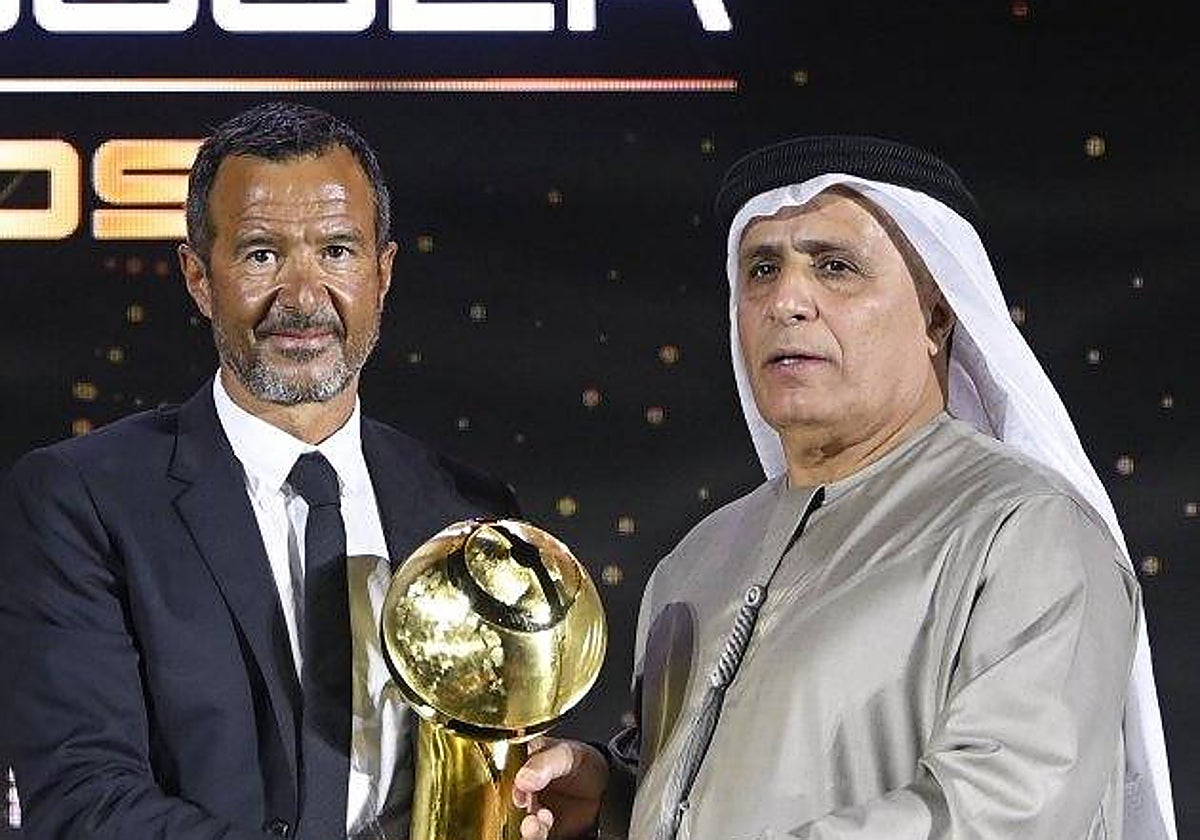 Jorge Mendes, en los premios Globe Soccer Awards