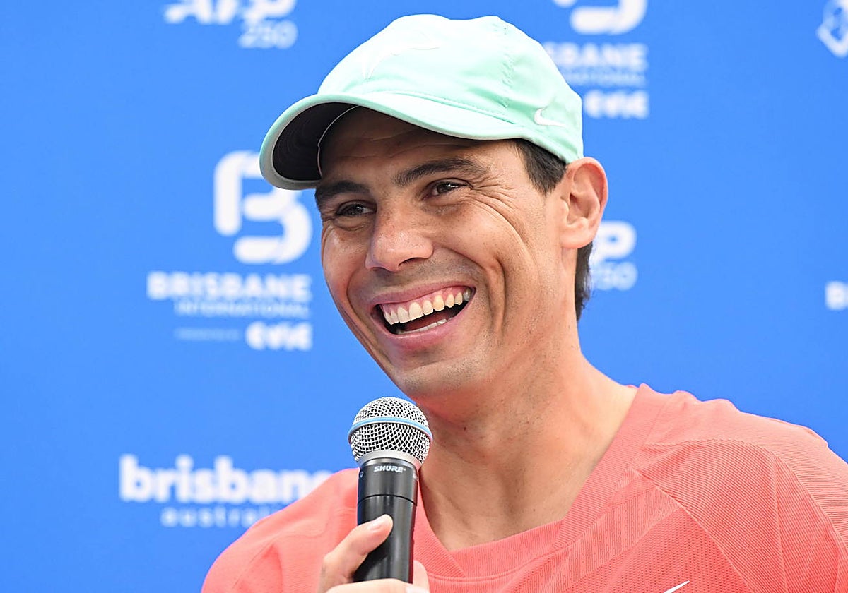 Rafa Nadal, durante la comparecencia ante los medios en Brisbane