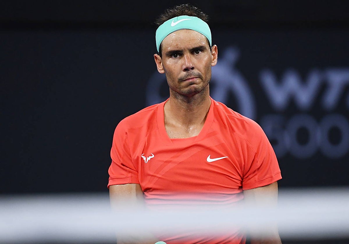 Nadal, durante el partido ante Thompson
