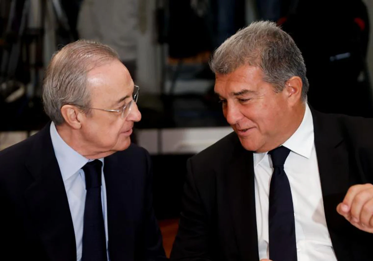 Florentino Pérez y Joan Laporta, en un encuentro en Madrid el pasado mes de diciembre