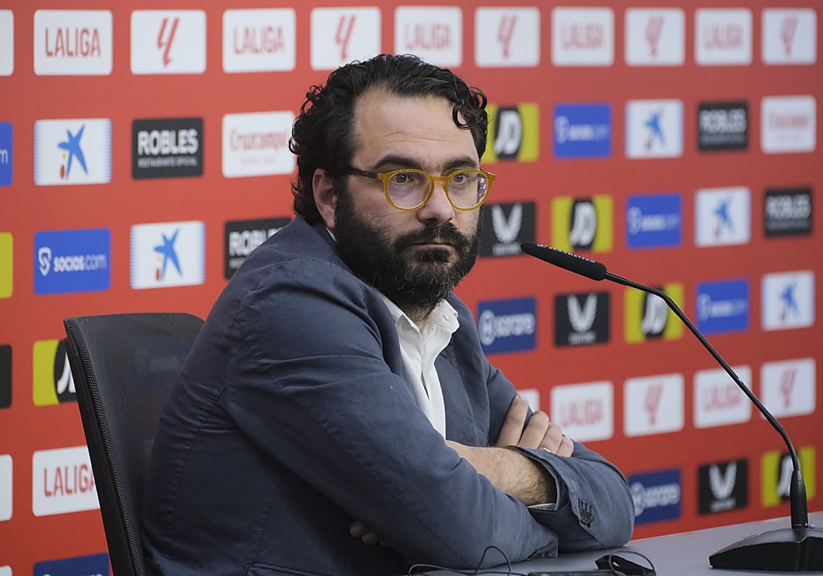 Víctor Orta, durante la rueda de prensa de presentación de Hannibal