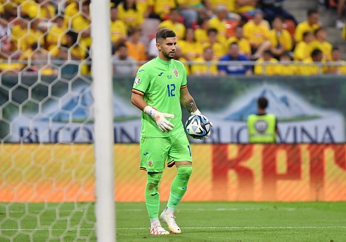 Horatio Moldovan, durante un encuentro con la selección de Rumanía
