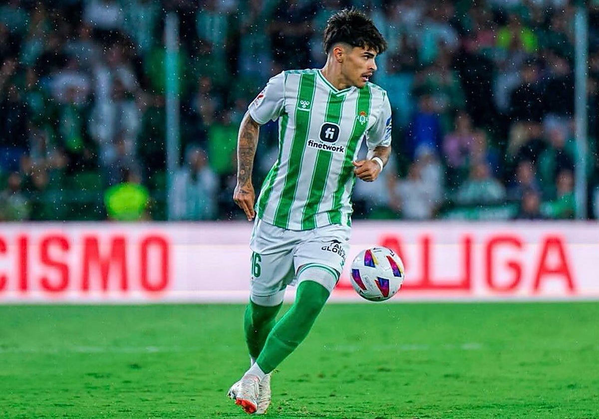 Juan Cruz, en un partido del presente curso 2023-24