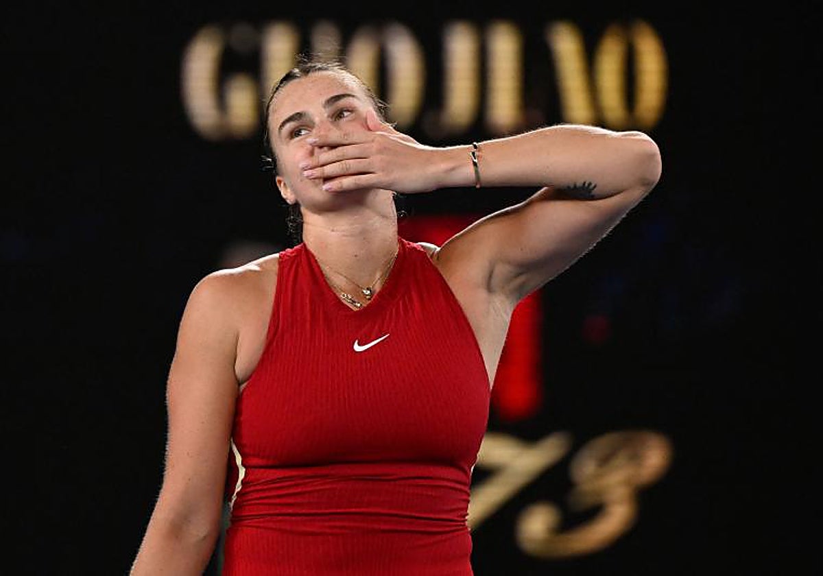 Aryna Sabalenka, tras alcanzar la final del Open de Australia