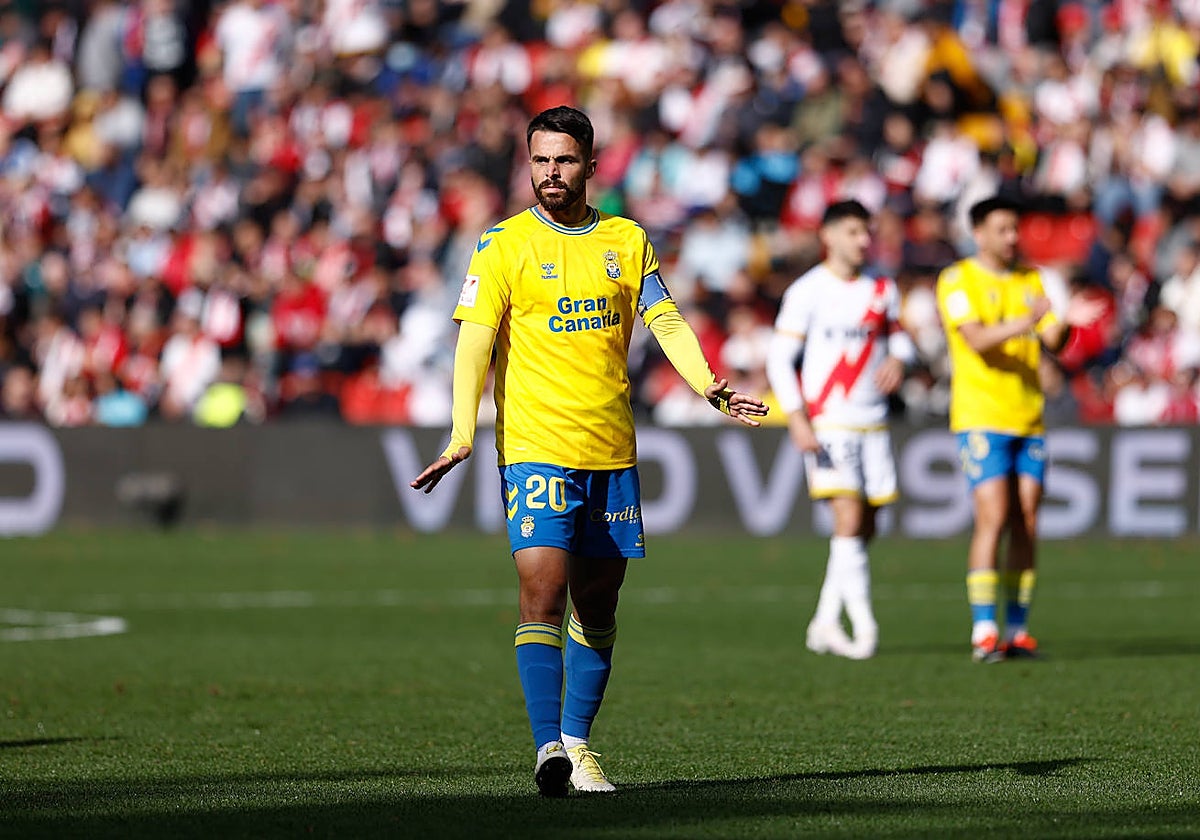 Kirian, el pasado fin de semana durante el duelo entre Las Palmas y el Rayo Vallecano
