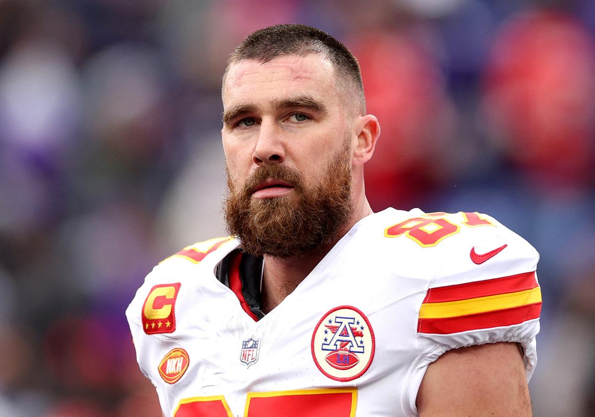 Travis Kelce, durante el partido