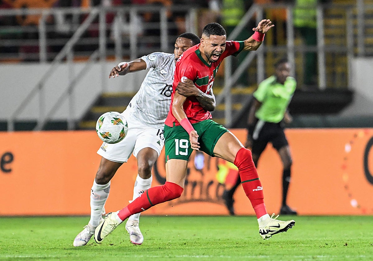 En-Nesyri, durante el duelo ante Sudáfrica