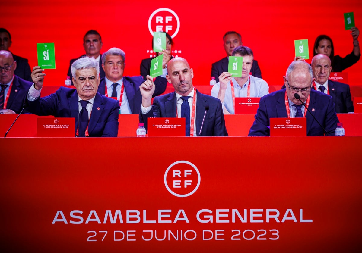 La última Asamblea de la Federación, con Rubiales y Rocha
