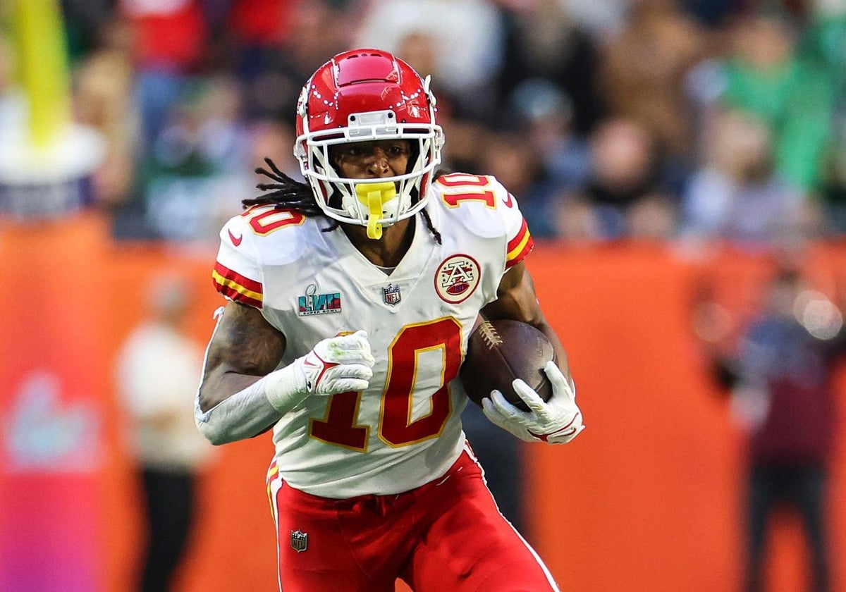 Isiah Pacheco durante un partido de los Kansas City Chiefs