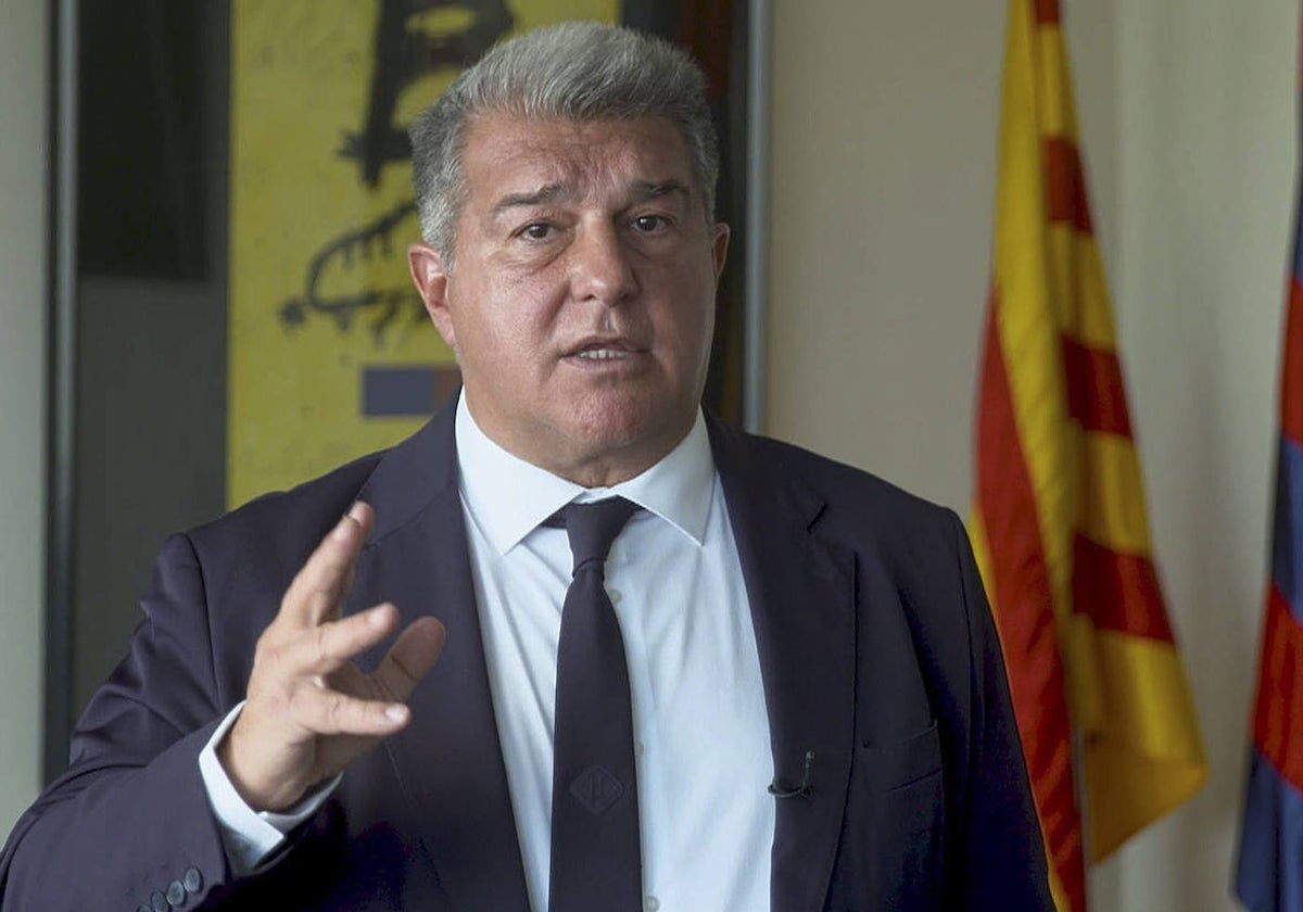 Joan Laporta, presidente del Fútbol Club Barcelona