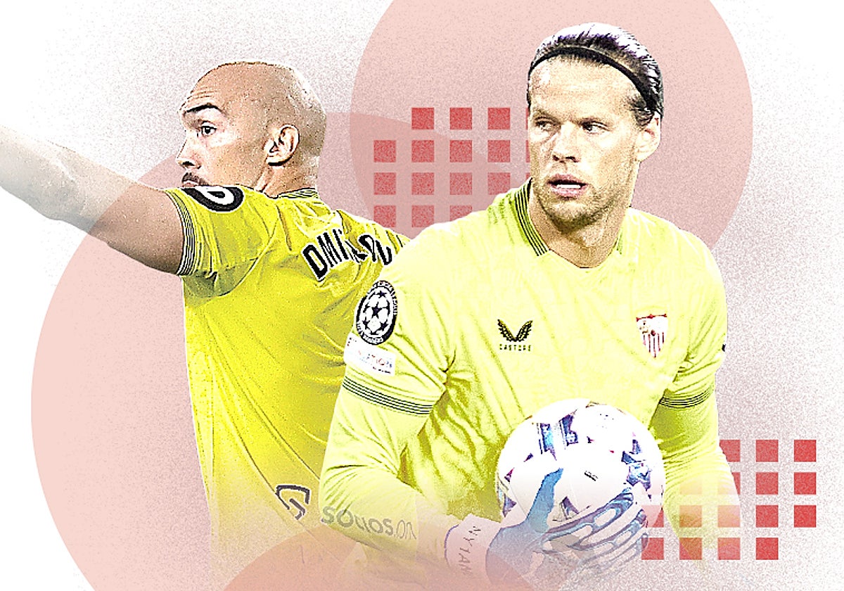 Los porteros del Sevilla FC Marko Dmitrovic y Orjan Nyland