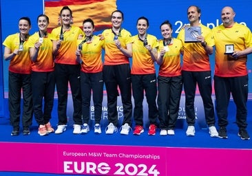 España, plata europea de bádminton