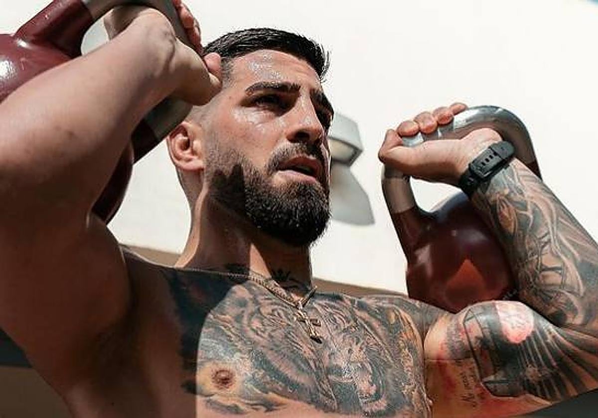 Ilia Topuria, durante un entrenamiento