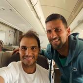 Nadal y Djokovic coinciden en el mismo vuelo a Indian Wells: «Gran compañía hacia Estados Unidos»