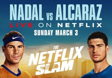 A qué hora es el Rafa Nadal - Carlos Alcaraz hoy y dónde ver el partido el 'Slam de Netflix' en directo