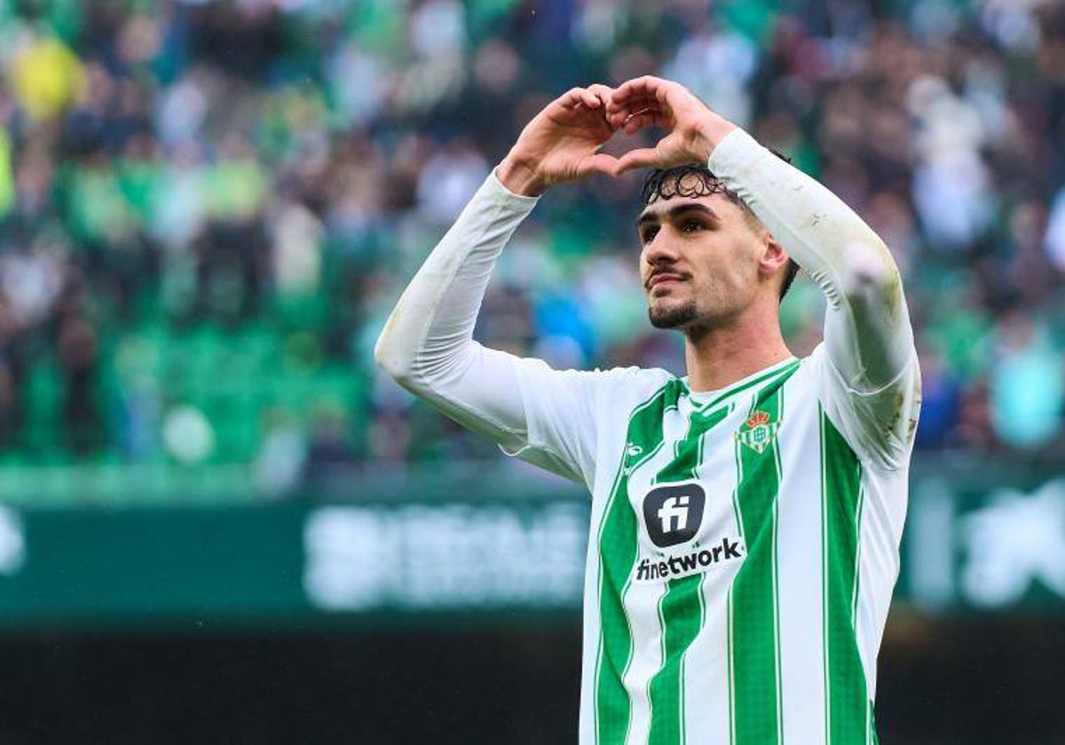 Johnny Cardoso celebra su golazo al Athletic en la pasada jornada