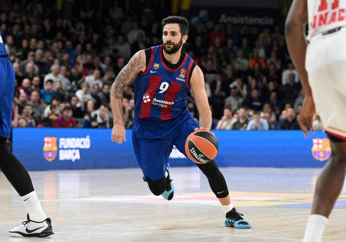 Ricky Rubio, durante el partido contra el Mónaco